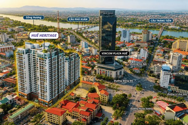 Huế Heritage nằm ở vị trí "Kim Cương" tại TP Huế